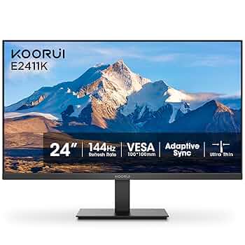 KOORUI 25E3A 24.5インチ FHD Amazon.com: KOORUI 24.5 inch Gaming Monitor, FHD 1080P 144Hz